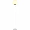 Luminaires Globo Lighting Maxy Lampadaire Chrome, Blanc, 1 lumière
