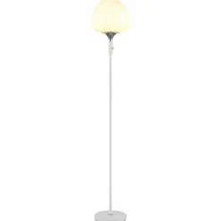 Luminaires Globo Lighting Maxy Lampadaire Chrome, Blanc, 1 lumière