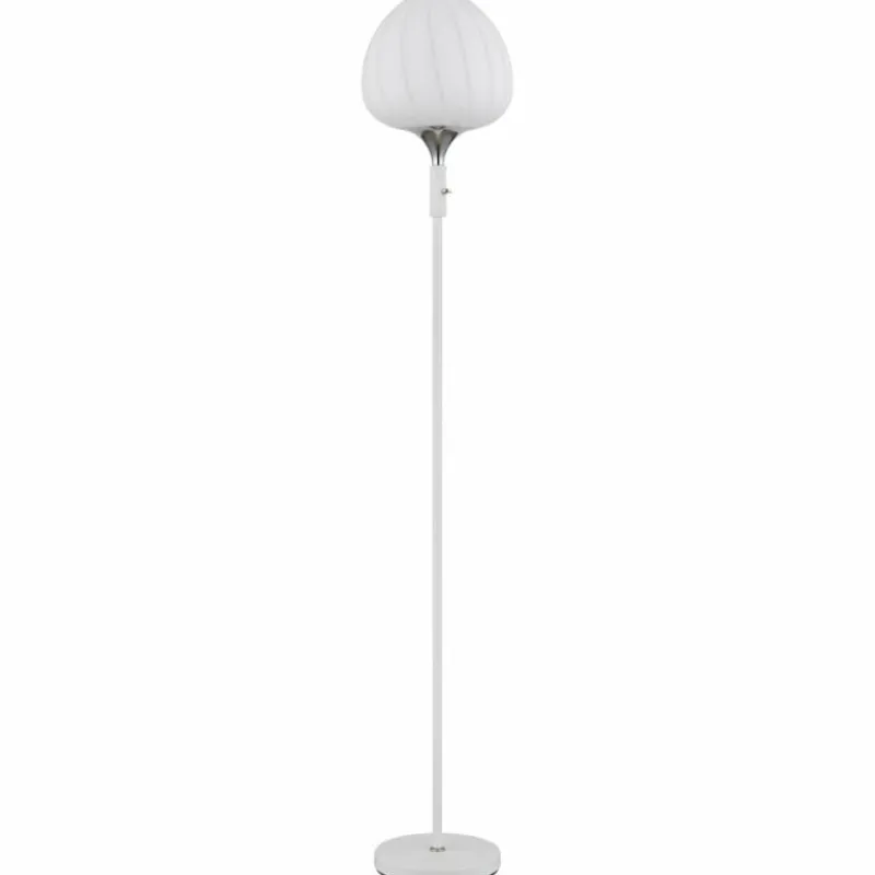 Luminaires Globo Lighting Maxy Lampadaire Chrome, Blanc, 1 lumière