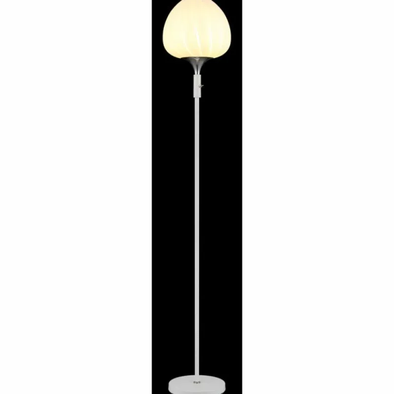 Luminaires Globo Lighting Maxy Lampadaire Chrome, Blanc, 1 lumière