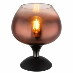 Luminaires Globo Lighting Maxy Lampe à poser Chrome, Noir, 1 lumière