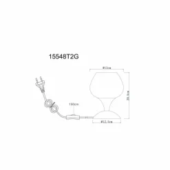 Luminaires Globo Lighting Maxy Lampe à poser Chrome, Noir, 1 lumière
