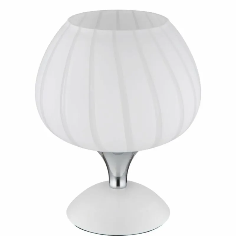Luminaires Globo Lighting Maxy Lampe à poser Chrome, Blanc, 1 lumière