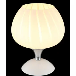 Luminaires Globo Lighting Maxy Lampe à poser Chrome, Blanc, 1 lumière