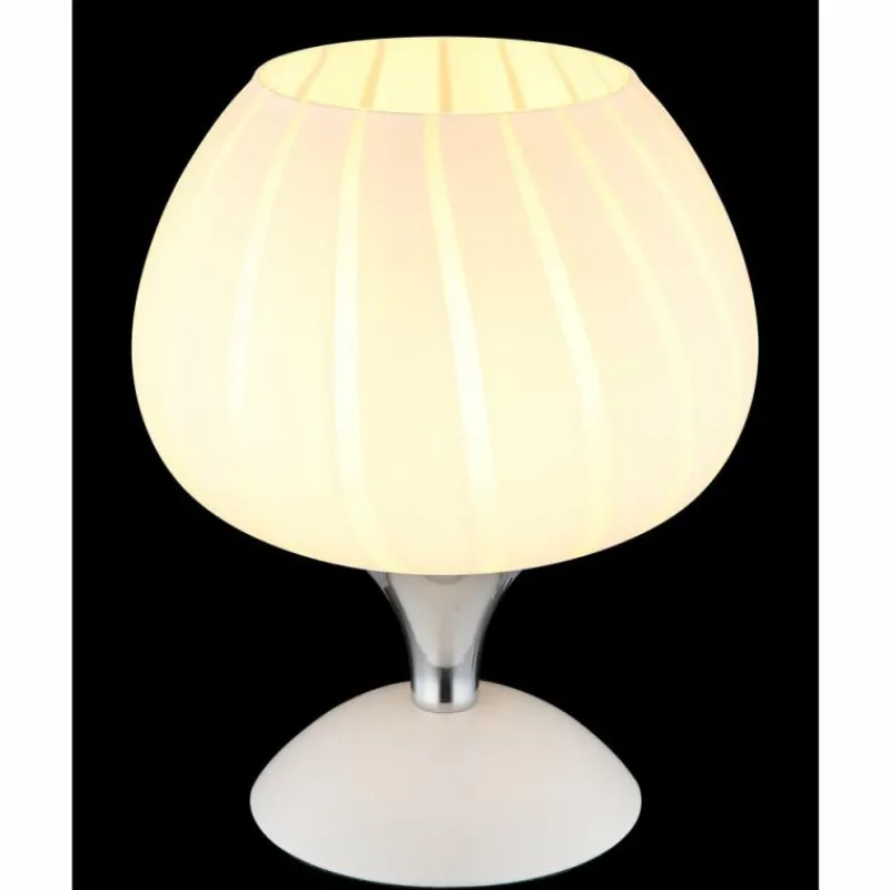 Luminaires Globo Lighting Maxy Lampe à poser Chrome, Blanc, 1 lumière