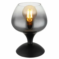 Suspension Verre Fumé-Luminaires Globo Lighting Maxy Lampe à poser Noir, 1 lumière