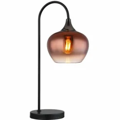 Luminaires Globo Lighting Maxy Lampe à poser Chrome, Noir, 1 lumière