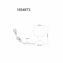 Luminaires Globo Lighting Maxy Lampe à poser Chrome, Noir, 1 lumière