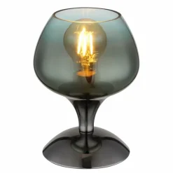 Luminaires Globo Lighting Maxy Lampe à poser Chrome, Noir, 1 lumière