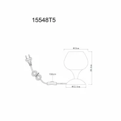 Luminaires Globo Lighting Maxy Lampe à poser Chrome, Noir, 1 lumière