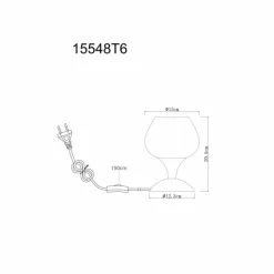 Luminaires Globo Lighting Maxy Lampe à poser Chrome, Noir, 1 lumière