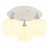 Luminaires Globo Lighting Maxy Plafonnier Chrome, Blanc, 3 lumières