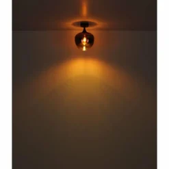 Luminaires Globo Lighting Maxy Plafonnier Chrome, Noir, 1 lumière