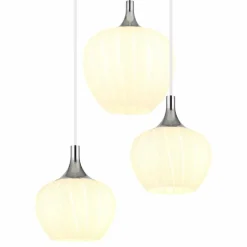 Luminaires Globo Lighting Maxy Suspension Chrome, Blanc, 6 lumières