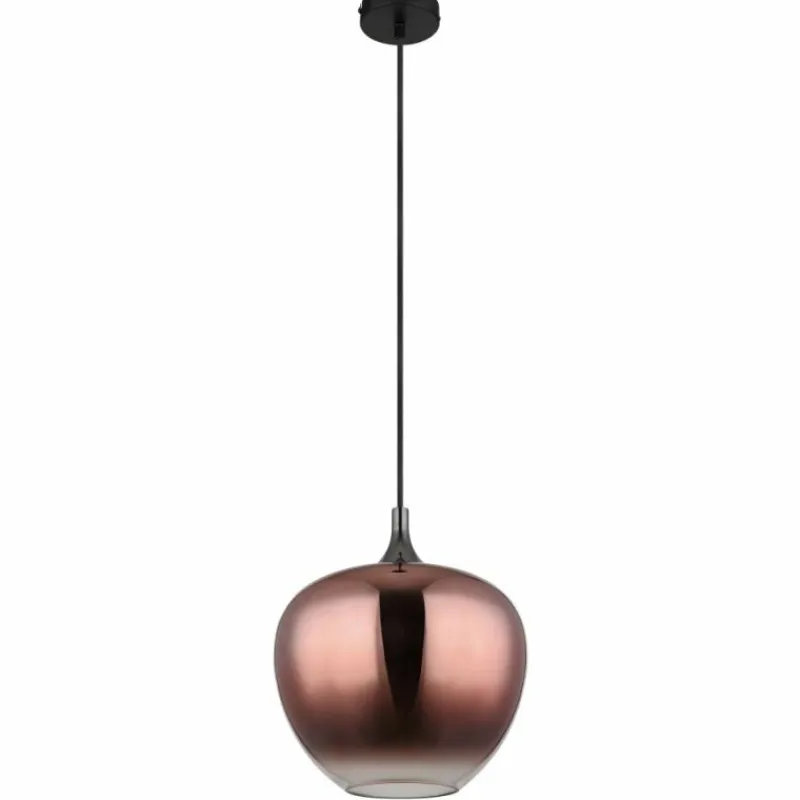 Luminaires Globo Lighting Maxy Suspension Chrome, Noir, 1 lumière