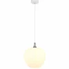 Luminaires Globo Lighting Maxy Suspension Chrome, Blanc, 1 lumière