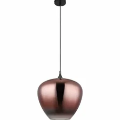 Luminaires Globo Lighting Maxy Suspension Chrome, Noir, 1 lumière