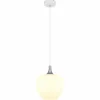 Luminaires Globo Lighting Maxy Suspension Chrome, Blanc, 1 lumière