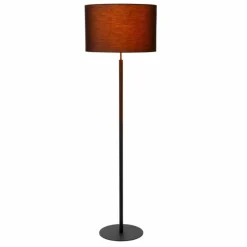 Lampes En Tissu-Luminaires Lucide MAYA Lampadaire Noir, 1 lumière