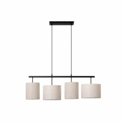 Lampes En Tissu-Luminaires Lucide MAYA Suspension Noir, 4 lumières