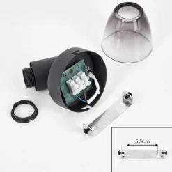 hofstein Medelim Applique murale, Spot mural Clair, Fumé, 1 lumière