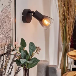 hofstein Medelim Applique murale, Spot mural Clair, Fumé, 1 lumière