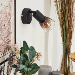 hofstein Medelim Applique murale, Spot mural Clair, Fumé, 1 lumière