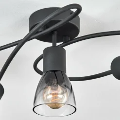 hofstein Medelim Plafonnier Clair, Fumé, 5 lumières