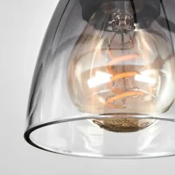 hofstein Medelim Plafonnier Clair, Fumé, 5 lumières