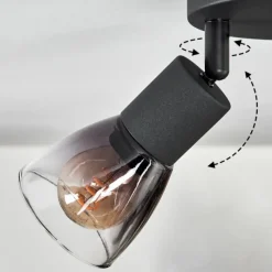 hofstein Medelim Plafonnier Clair, Fumé, 3 lumières