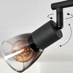 hofstein Medelim Plafonnier Clair, Fumé, 4 lumières