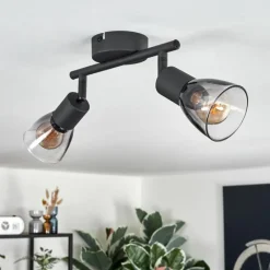 hofstein Medelim Plafonnier Noir, 2 lumières