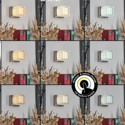 hofstein Medvik Applique murale LED Nickel mat, 1 lumière* Éclairage Led