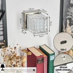 hofstein Medvik Applique murale LED Nickel mat, 1 lumière* Éclairage Led