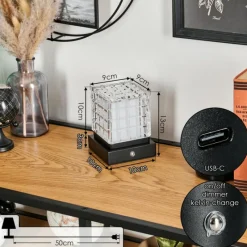 hofstein Medvik Lampe à poser LED Noir, 1 lumière