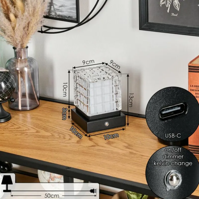 hofstein Medvik Lampe à poser LED Noir, 1 lumière