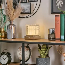 hofstein Medvik Lampe à poser LED Nickel mat, 1 lumière