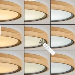 Luminaires Scandinaves-hofstein Melstad Plafonnier LED Écru, Blanc, 1 lumière, Télécommandes