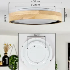 Luminaires Scandinaves-hofstein Melstad Plafonnier LED Écru, Blanc, 1 lumière, Télécommandes