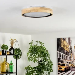 Luminaires Scandinaves-hofstein Melstad Plafonnier LED Écru, Blanc, 1 lumière, Télécommandes