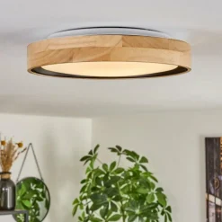 Luminaires Scandinaves-hofstein Melstad Plafonnier LED Écru, Blanc, 1 lumière, Télécommandes