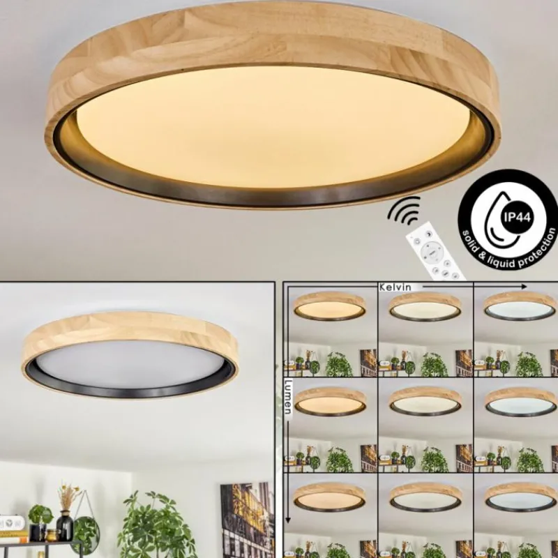 Luminaires Scandinaves-hofstein Melstad Plafonnier LED Écru, Blanc, 1 lumière, Télécommandes