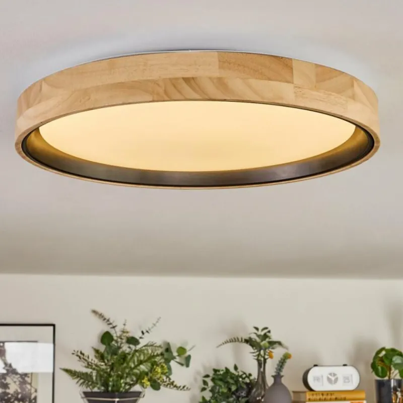 Luminaires Scandinaves-hofstein Melstad Plafonnier LED Écru, Blanc, 1 lumière, Télécommandes