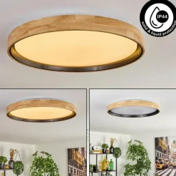 Luminaires Scandinaves-hofstein Melstad Plafonnier LED Écru, Noir, Blanc, 1 lumière