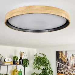 Luminaires Scandinaves-hofstein Melstad Plafonnier LED Écru, Noir, Blanc, 1 lumière