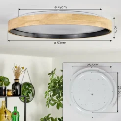 Luminaires Scandinaves-hofstein Melstad Plafonnier LED Écru, Noir, Blanc, 1 lumière