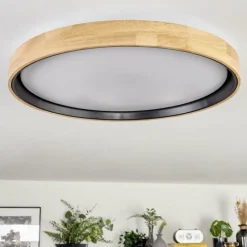 Luminaires Scandinaves-hofstein Melstad Plafonnier LED Écru, Noir, Blanc, 1 lumière