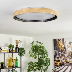 Luminaires Scandinaves-hofstein Melstad Plafonnier LED Écru, Noir, Blanc, 1 lumière