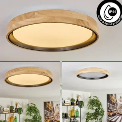 Luminaires Scandinaves-hofstein Melstad Plafonnier LED Écru, Noir, Blanc, 1 lumière