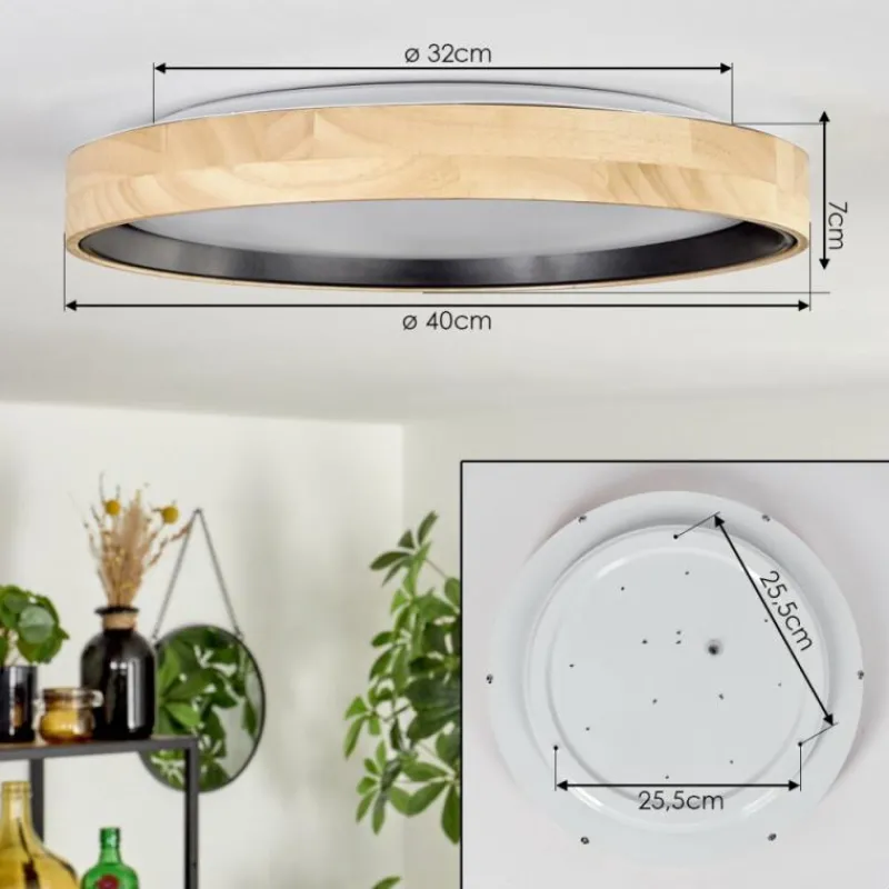 Luminaires Scandinaves-hofstein Melstad Plafonnier LED Écru, Noir, Blanc, 1 lumière